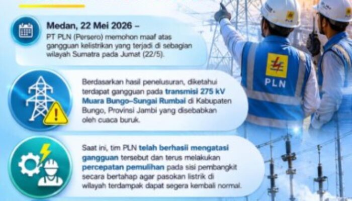 PLN: Cuaca Buruk di Jambi Picu Listrik Padam di Sumatra