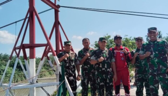 Tim Itjenad Tinjau Jembatan Gantung Garuda di Deli Serdang