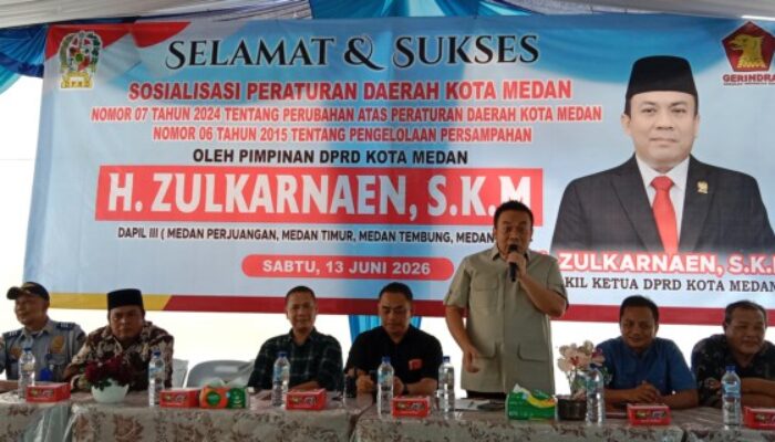 Zulkarnaen Soroti Kepala OPD Kerap Absen di Sosper, Singgung Sampah hingga Banjir Medan