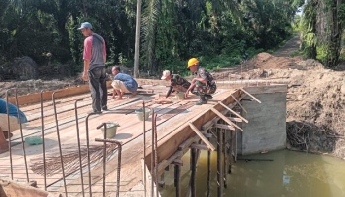 Jembatan Beton Rebah Kidul Sergai Rampung 75 Persen