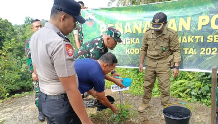 Kasdim DS Pimpin Karya Bakti Penanaman Pohon di Wisata Bartong