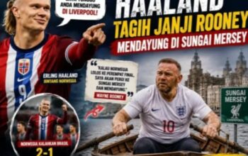 Haaland Tagih Janji Rooney Mendayung di Sungai Mersey Jelang Laga Inggris Vs Norwegia Lebih ​Panas