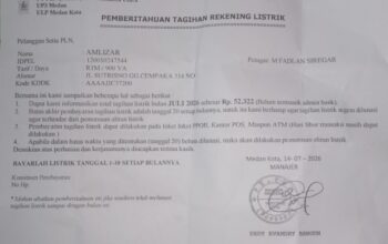Telat Bayar Tagihan, PLN Medan ‘Ancam’ Putus Aliran Listrik Pelanggan!