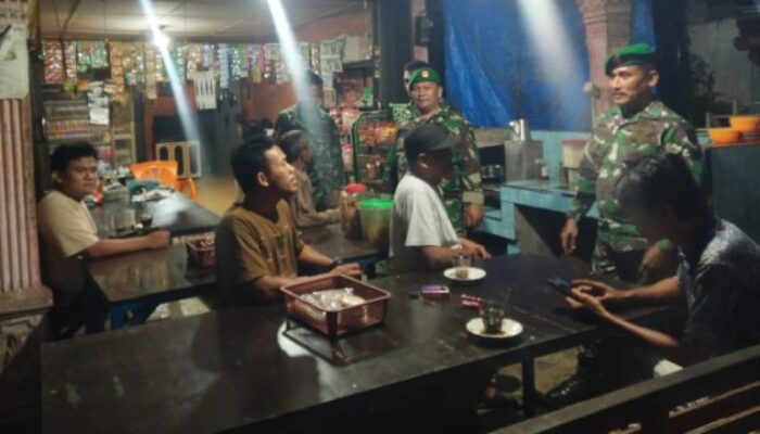 Koramil 21/TJ dan Karang Taruna Gelar Patroli Siskamling Malam