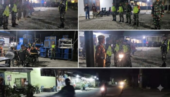 Patroli Gabungan Koramil 20/TK dan Ormas PP Perkuat Kamtibmas