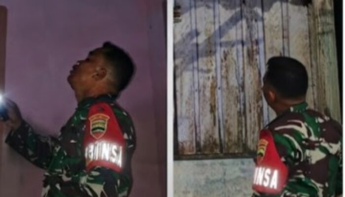 Puting Beliung Terjang Desa Pekan Kamis, Babinsa Kodim 0204/DS Turun Langsung Bantu Warga