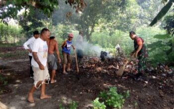 Koramil Perbaungan Ajak Warga Bersihkan Lingkungan Cegah DBD