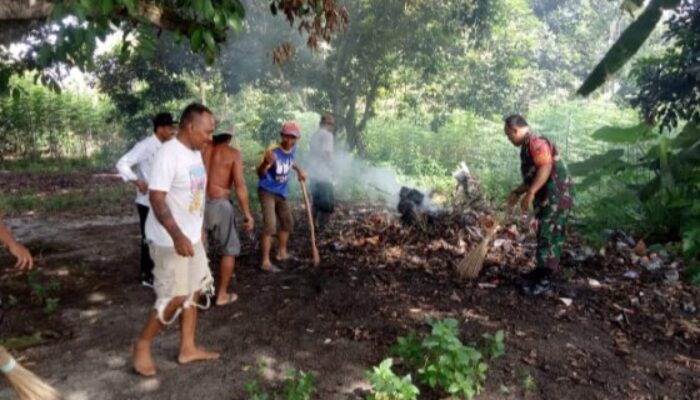 Koramil Perbaungan Ajak Warga Bersihkan Lingkungan Cegah DBD