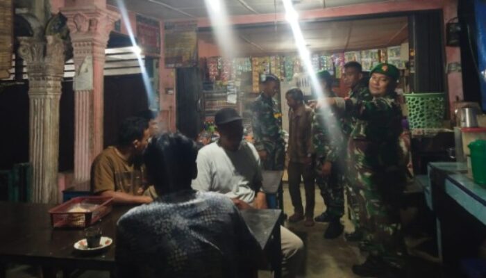 Patroli Siskamling Koramil 21/TJ Bersama Ormas PP di STM Hulu