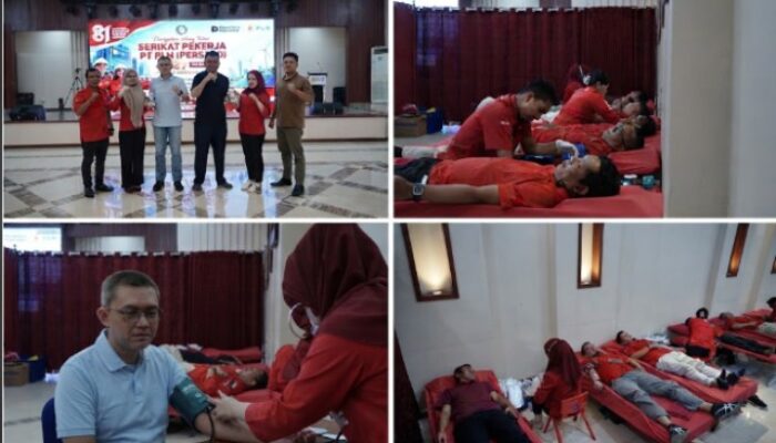 Aksi Donor Darah HUT ke-27 Serikat Pekerja PLN