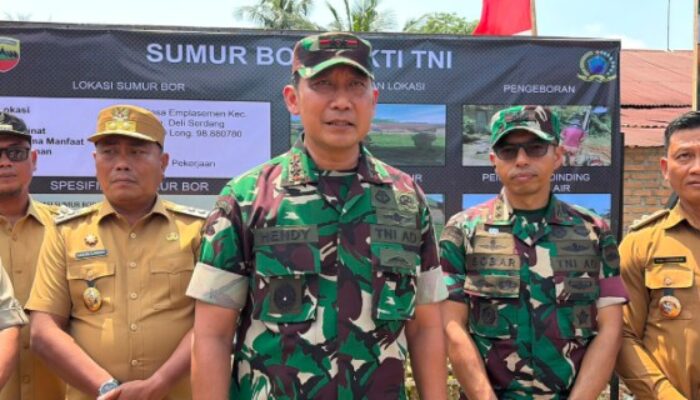 Pangdam I/BB Tinjau Sumur Bor di Desa Emplasmen Kualanamu