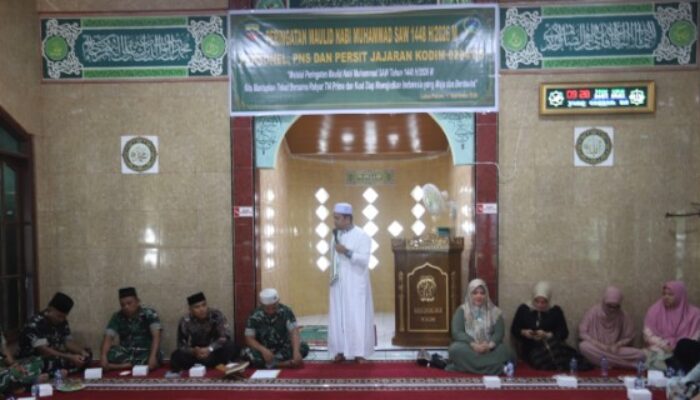 Peringatan Maulid Nabi Muhammad SAW 1448 H, Kodim 0204/DS Perkuat Keimanan dan Keteladanan Prajurit