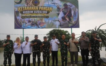 Mayjen TNI Ari Aryanto Tinjau Ketahanan Pangan Kodim 0204/DS, Pantau Budidaya Ikan di Sergai