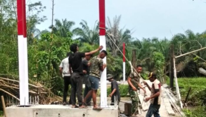 Jembatan Gantung Mariah Padang Capai Progres 56 Persen, TNI Percepat Akses Warga dan Distribusi Pertanian