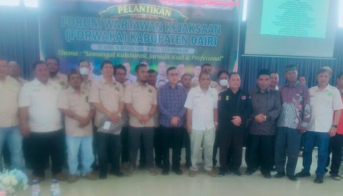 Forwaka Dairi Resmi Dilantik, Irfandi Tekankan Profesionalisme Jurnalis dan Perlindungan Hukum