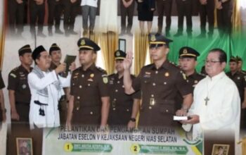Kejari Nias Selatan Lantik 8 Pejabat Eselon V, Perkuat Kinerja Penegakan Hukum